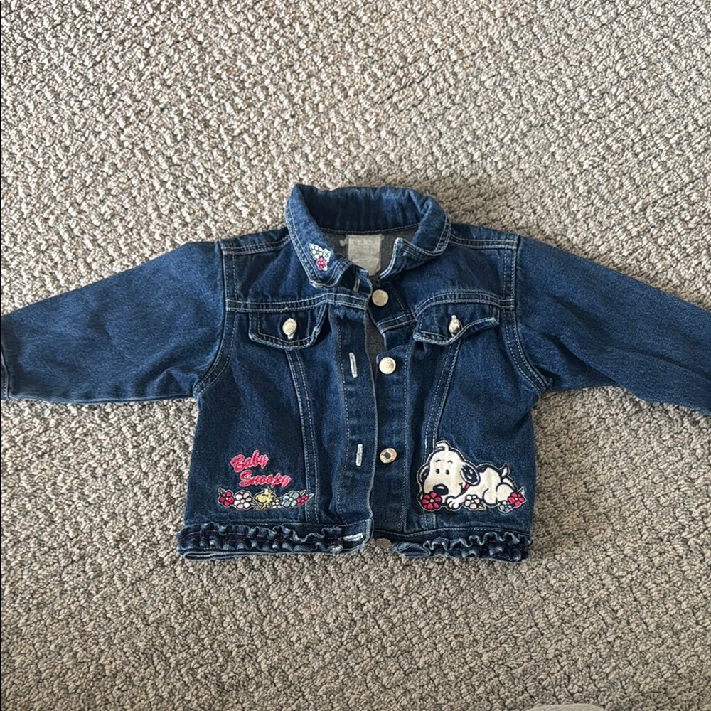 Vintage baby snoopy Jean jacket size 12-24 months